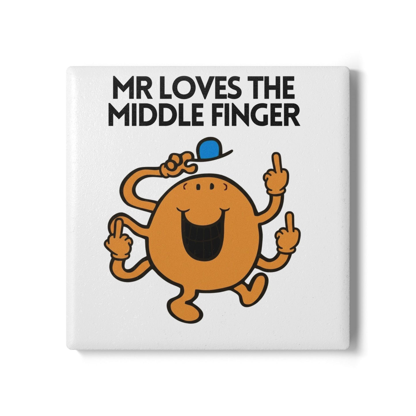 Novelty Mr Loves The Middle Finger' Character Mug / Coaster