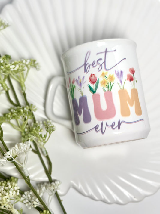 'Best Mum Ever' White Sparta 9oz Mug