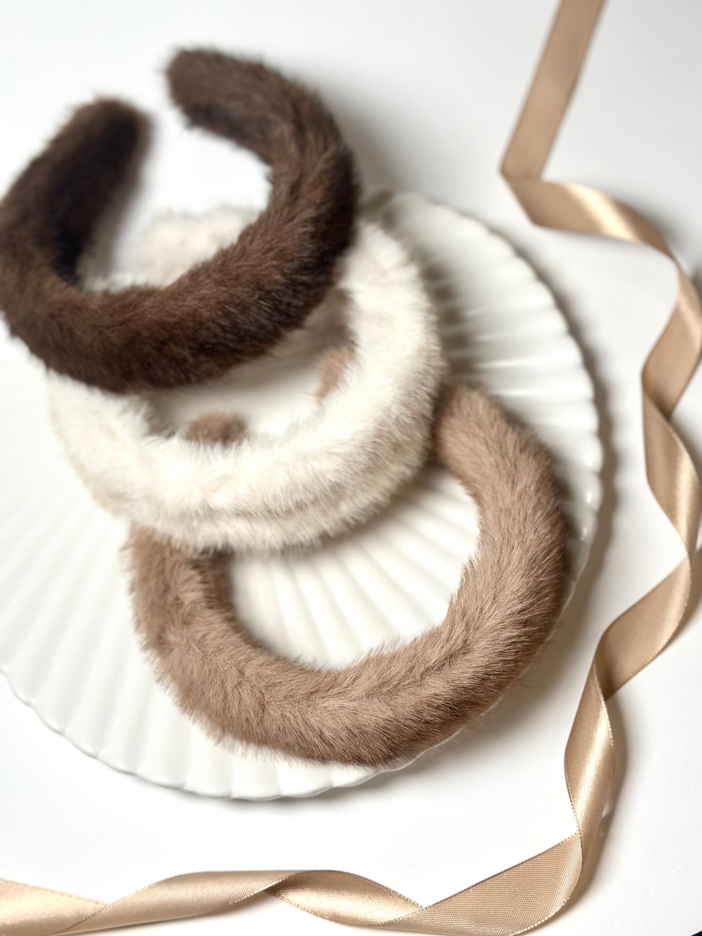 Brown Faux Fur Wide Headband