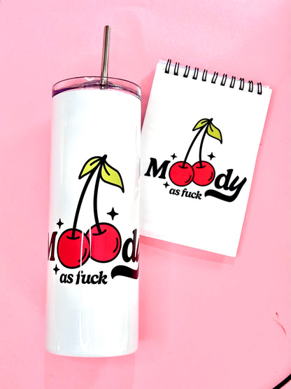 Moody AF Cherry Print Notepad