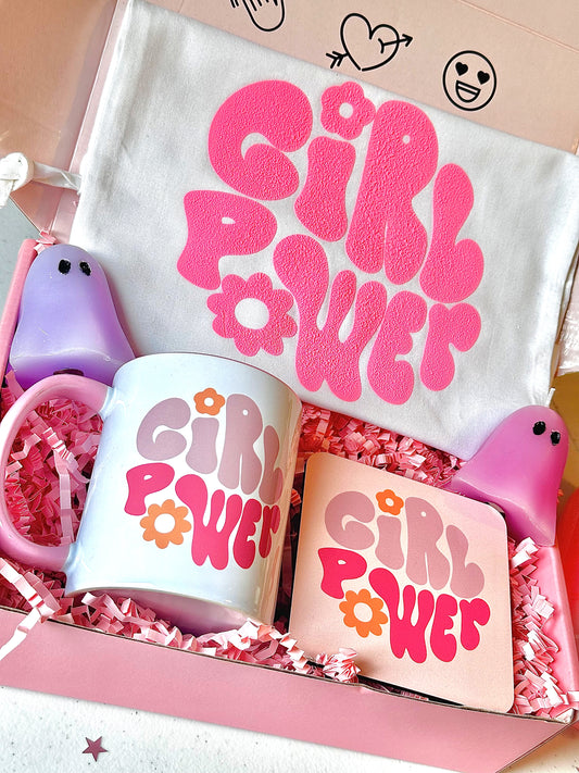 Girl Power 11oz Mug, Coaster & Bag Set