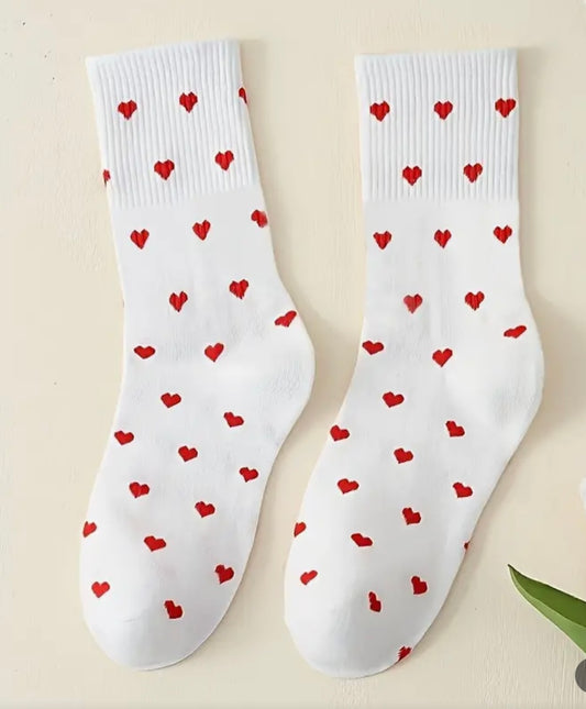 Red Heart Printed Socks