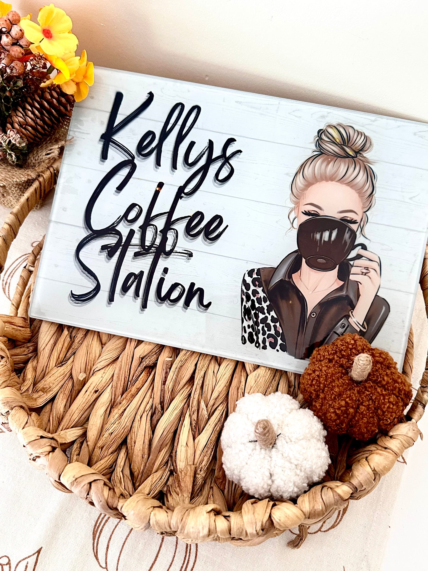 Personalised Coffee Tea Wine Gin Drinks Station Board