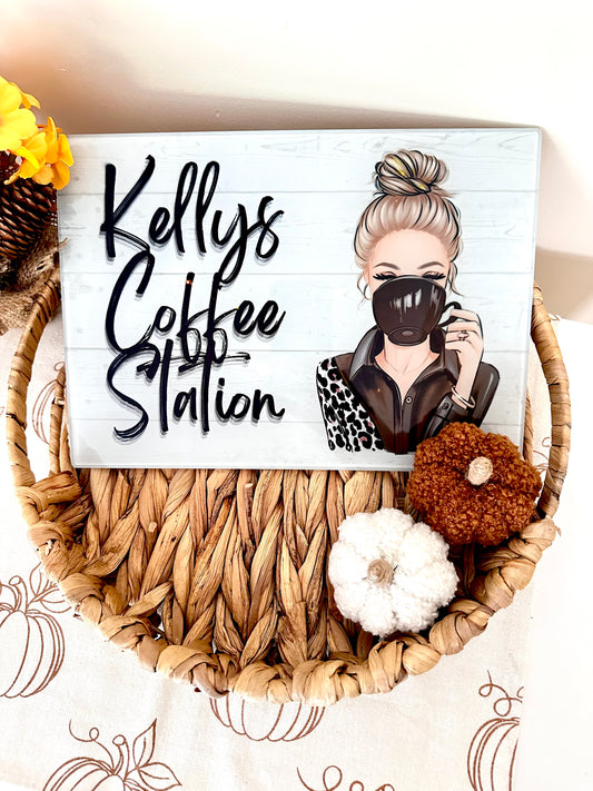 Personalised Coffee Tea Wine Gin Drinks Station Board
