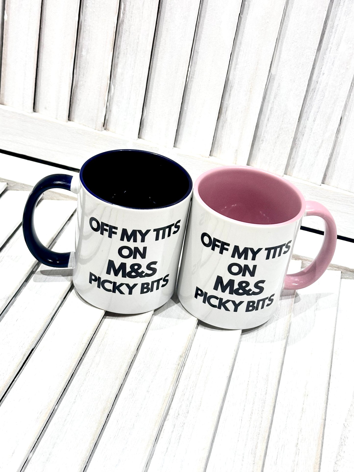 Off My Tits on M&S Picky Bits Novelty Funny Mug 3 Colours