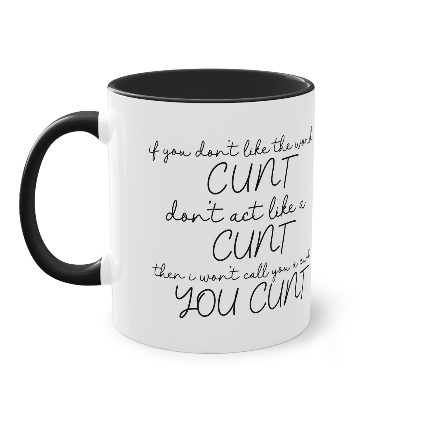 If you dont like the word C**t, Dont act like a C**T Novelty Mug - Style 2