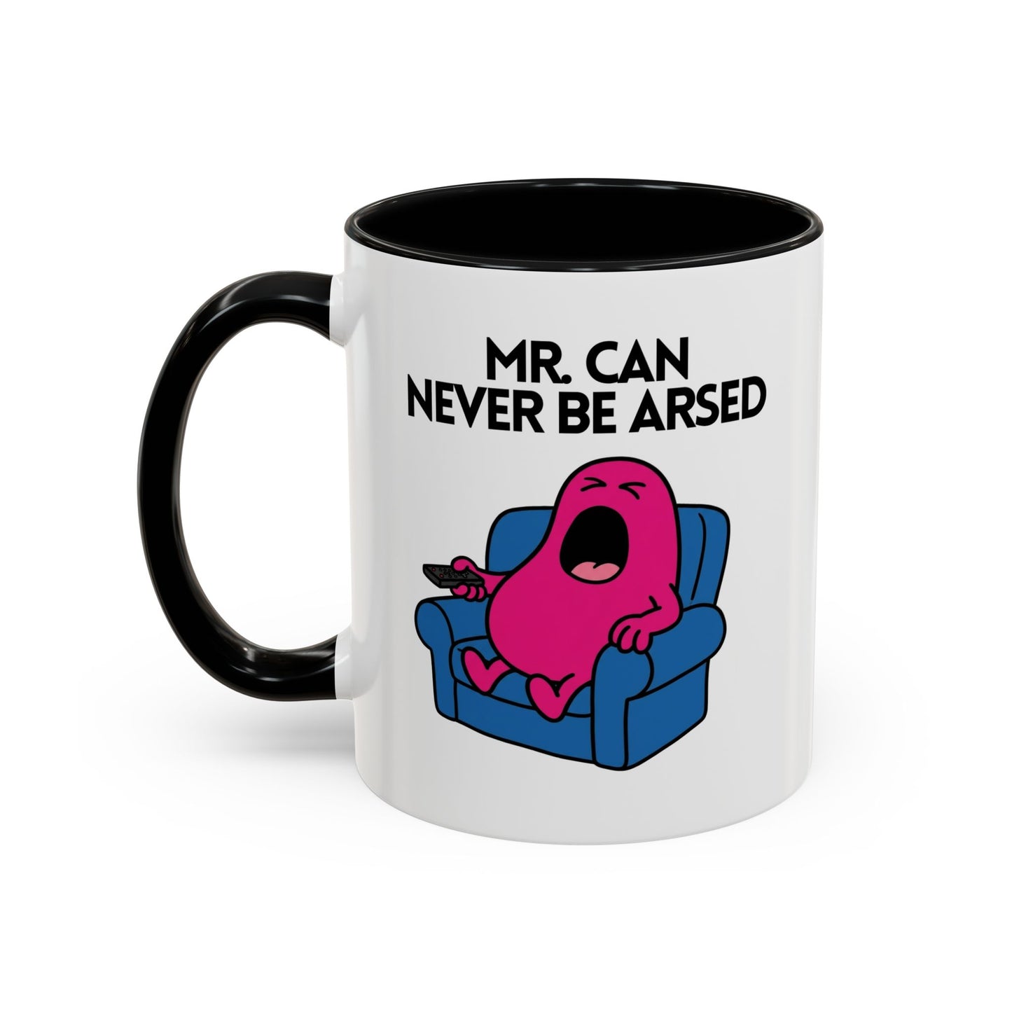 Novelty Mr. Can Never Be Arsed' Character Mug 11oz