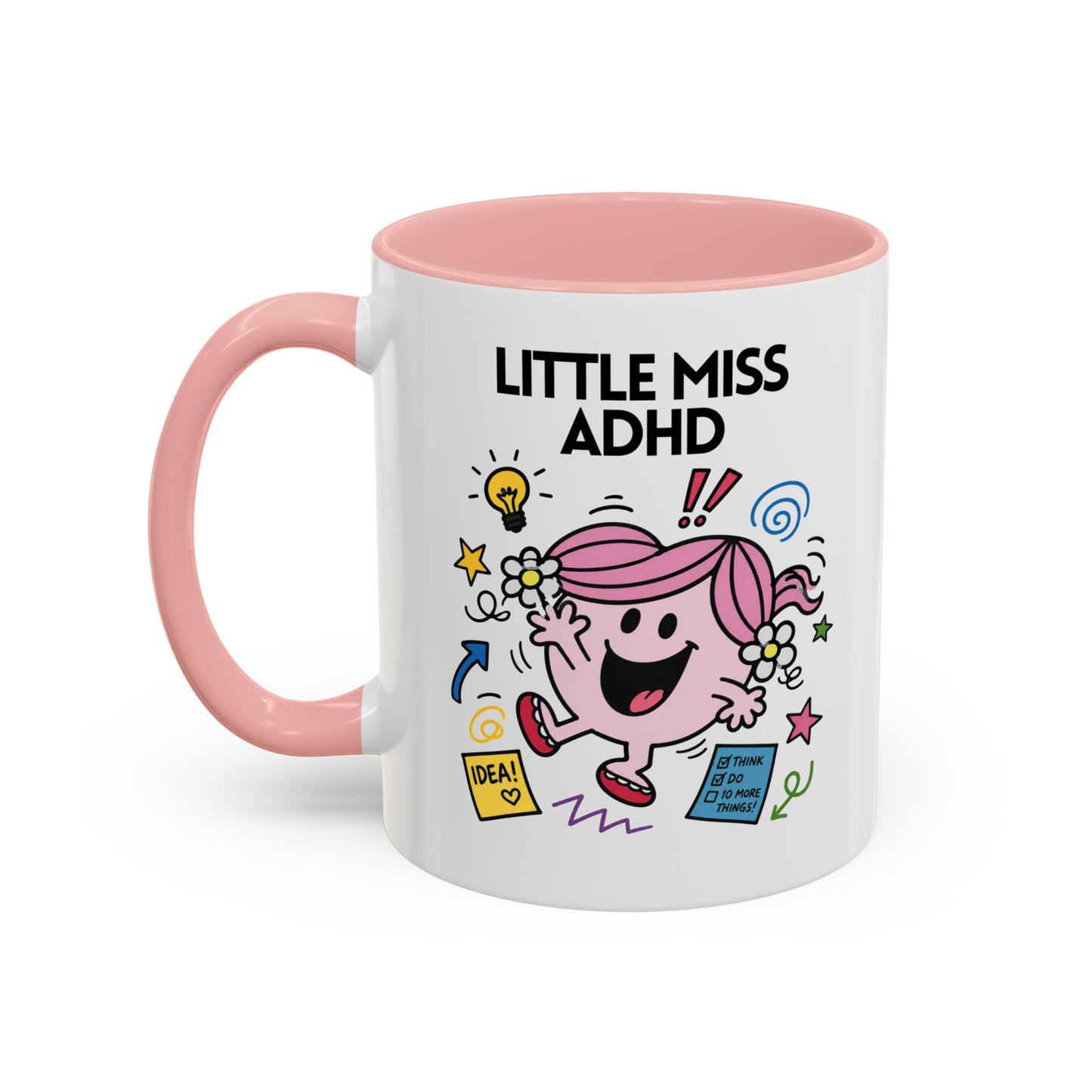 Novelty Little Miss ADHD Character Novelty Funny Gift Mug 11oz