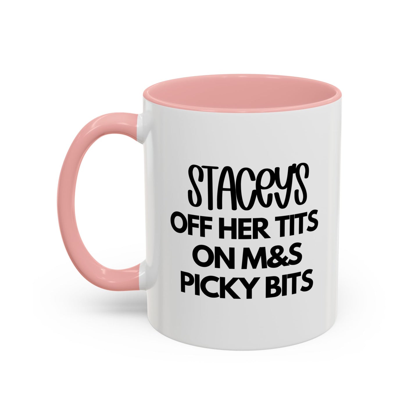 Personalised 'Off Her Tits on M&S Picky Bits Novelty Humour Mug