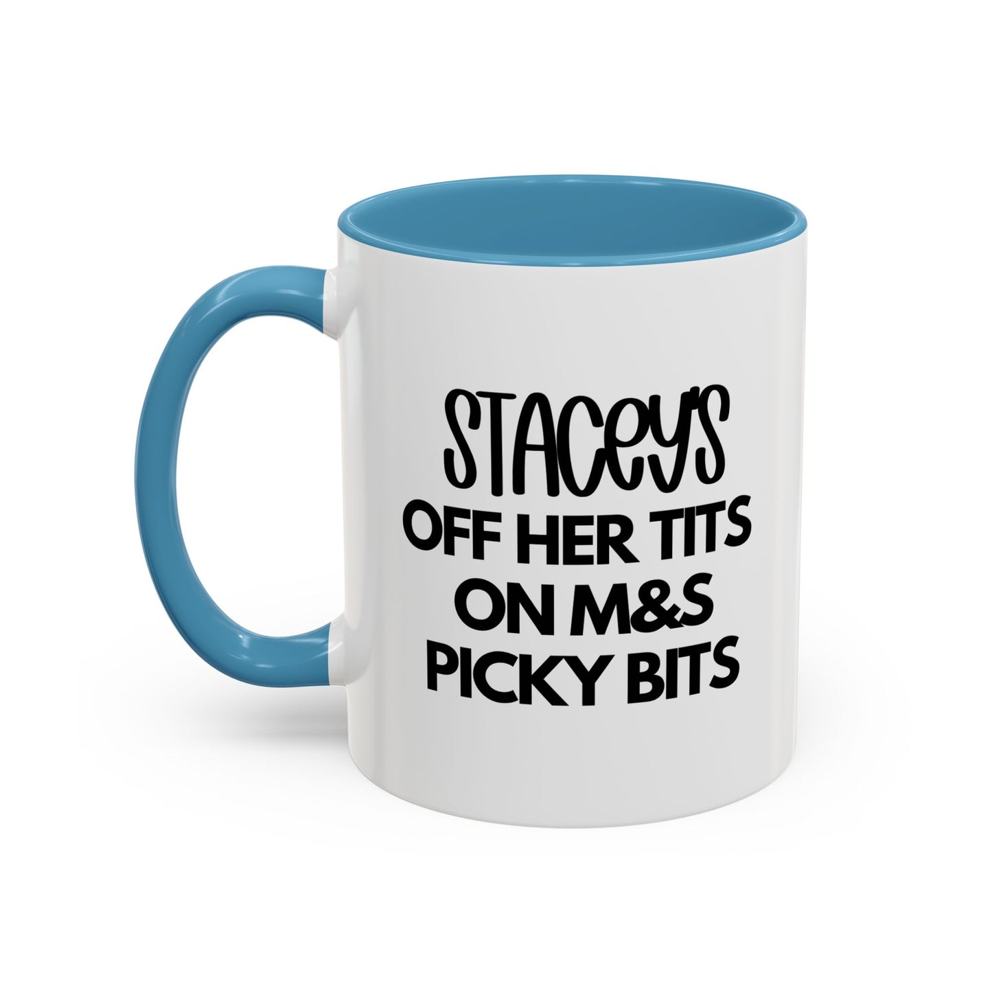 Personalised 'Off Her Tits on M&S Picky Bits Novelty Humour Mug