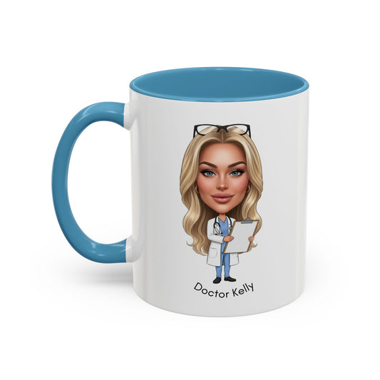 Personalised Fun Doctor Cartoon Sports Bottle 500ml / Mug / Coaster