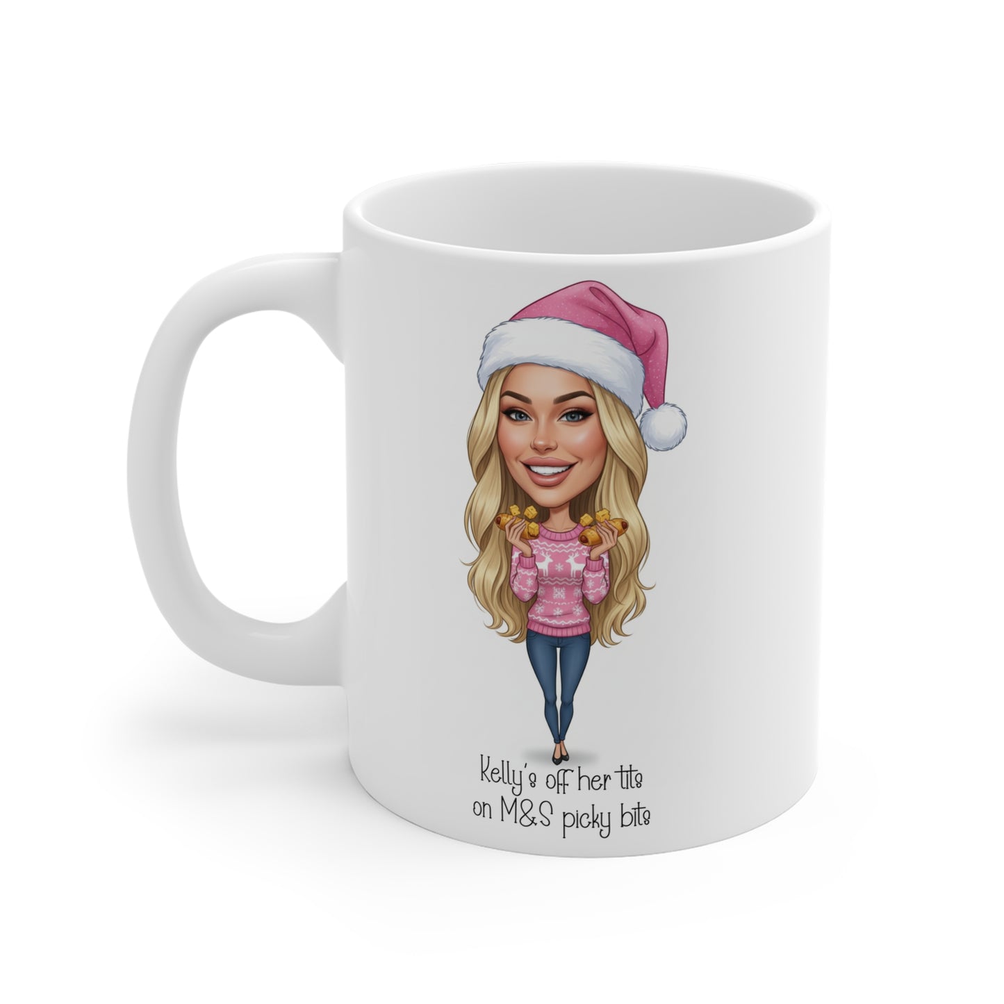 Cartoon Your Own Photo Personalised  'Off My T^ts on M&S Picky Bits Cartoon Novelty Sports Bottle 500ml / Mug / Coaster