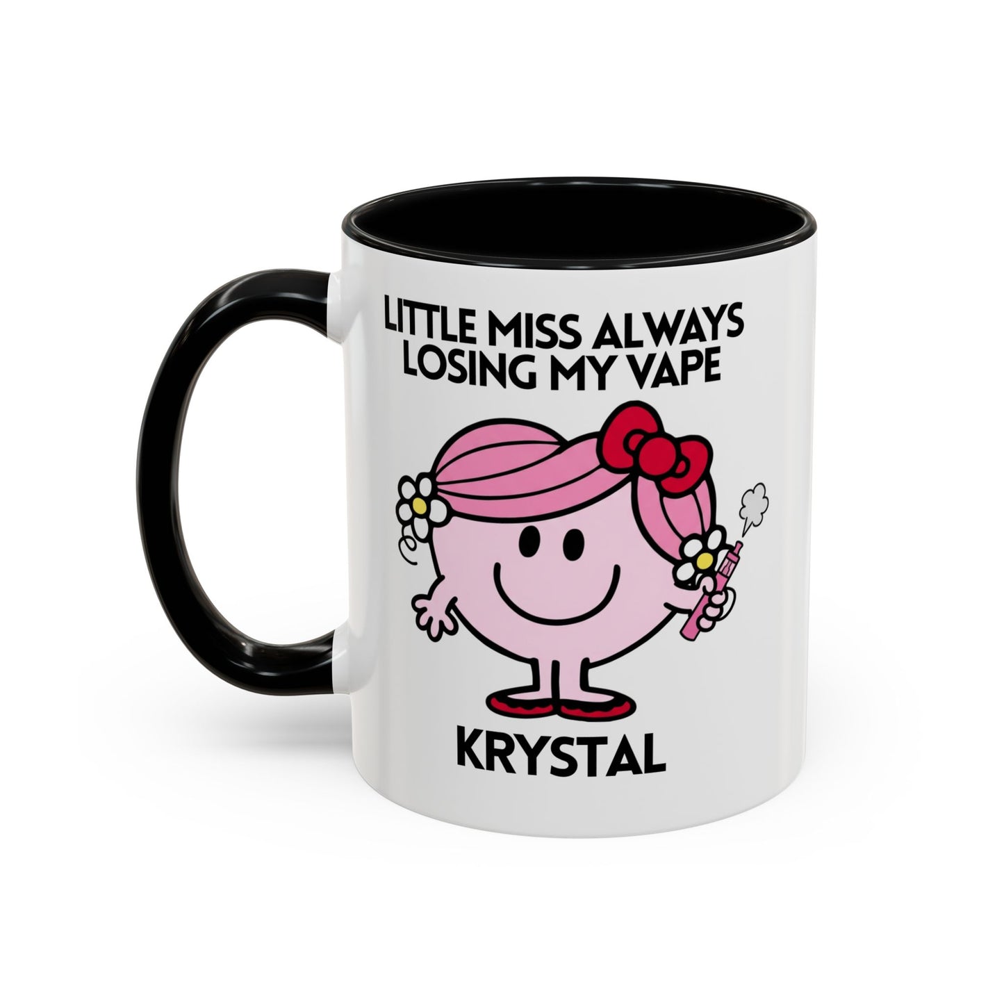 Personalised Novelty Little Miss. Always Losing My Vape Character Mug 11oz