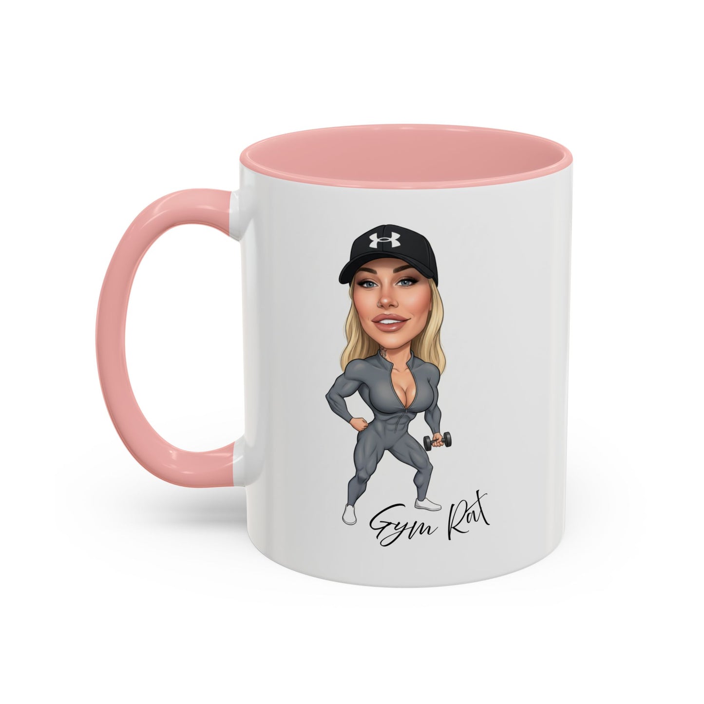 Personalised Fun Gym Rat Cartoon Sports Bottle 500ml / Mug / Coaster