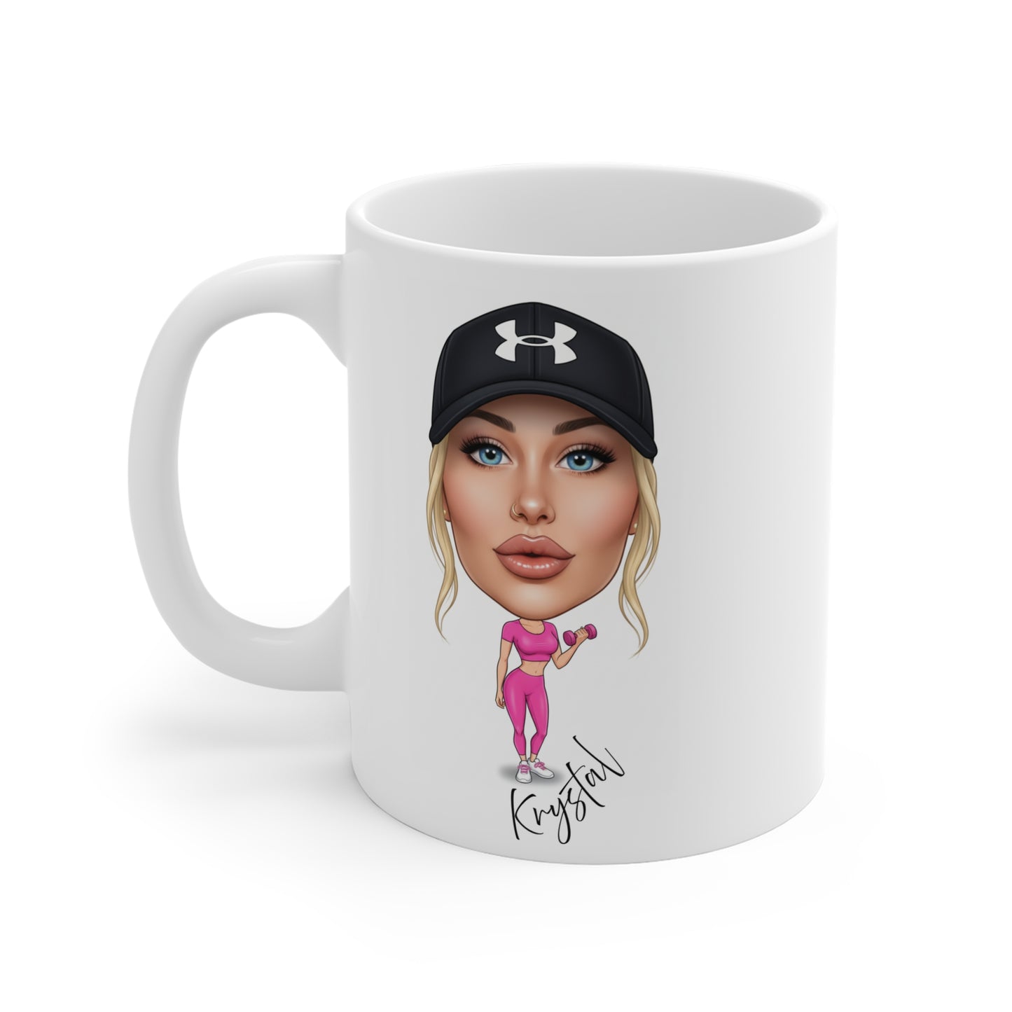 Personalised Fun Gym Cartoon Sports Bottle 500ml / Mug / Coaster