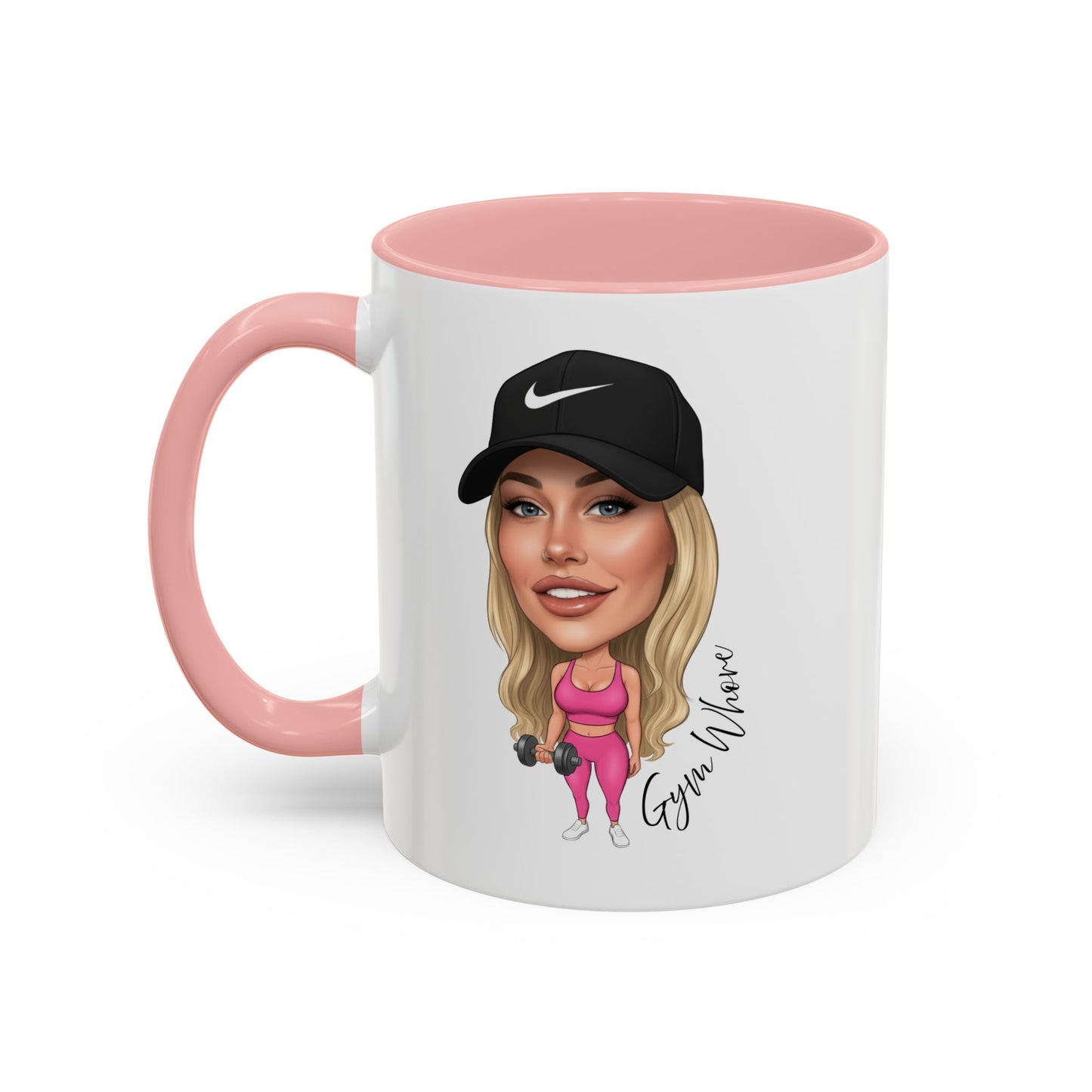 Personalised Fun Gym Whore Cartoon Novelty Sports Bottle 500ml / Mug / Coaster