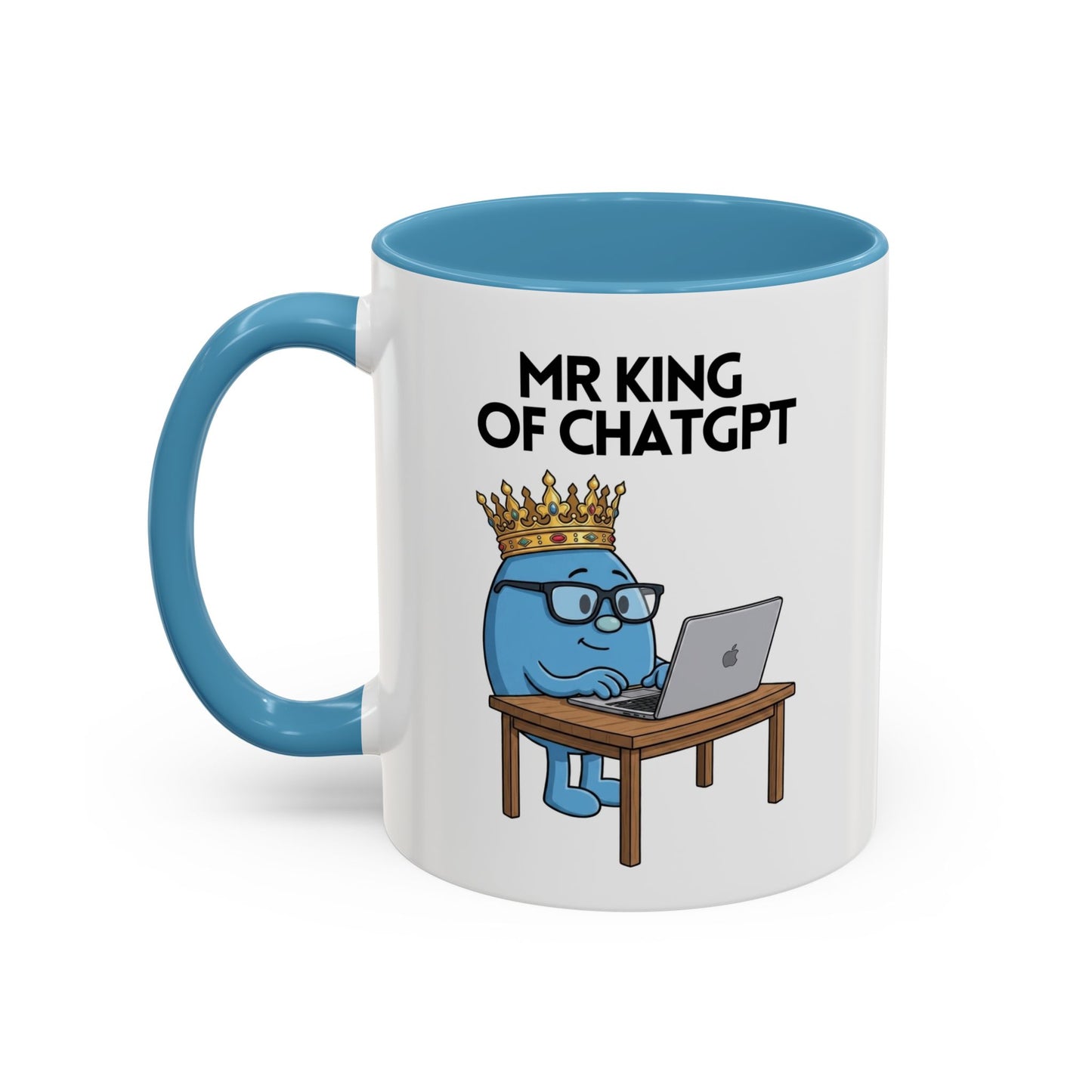 Novelty Mr or Miss 'King/Queen Of CHATGPT' Character Mug / Coaster