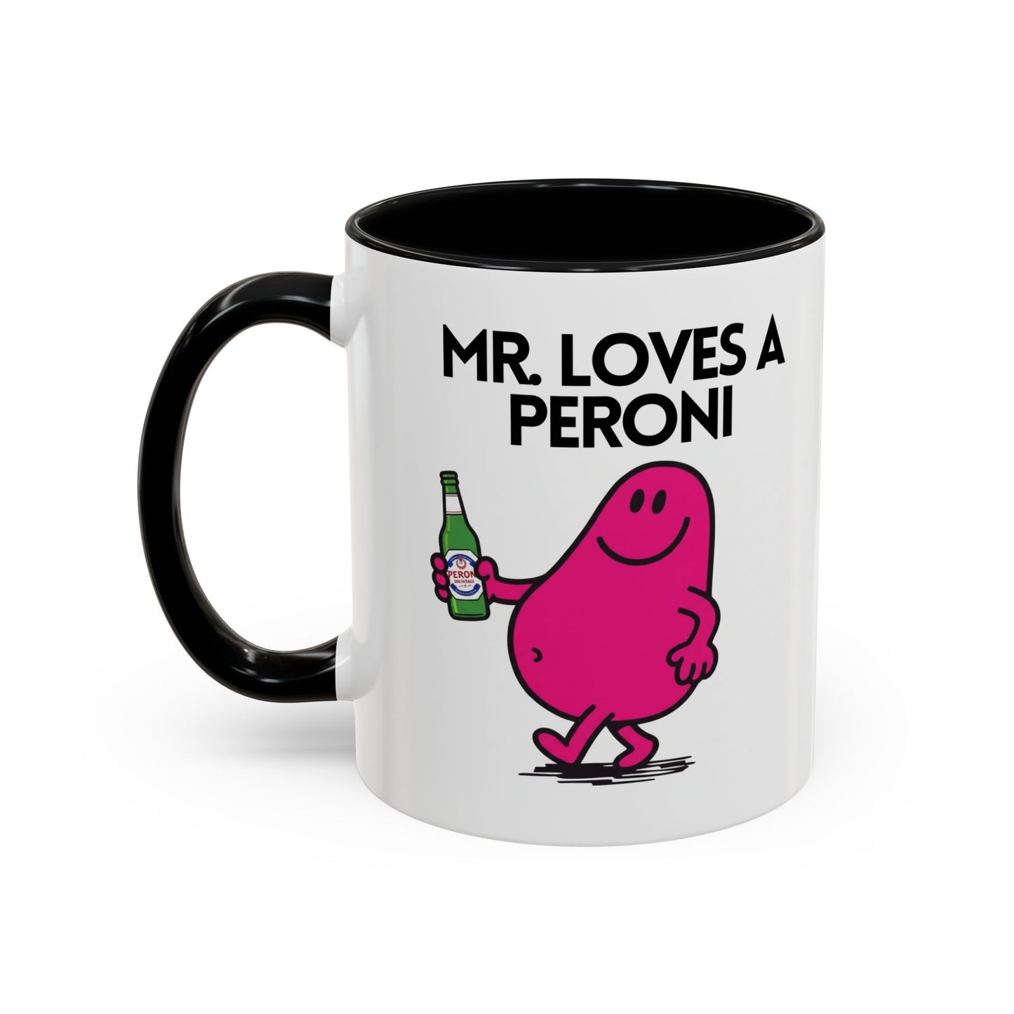 Novelty Mr Loves A Peroni' Character Mug / Coaster