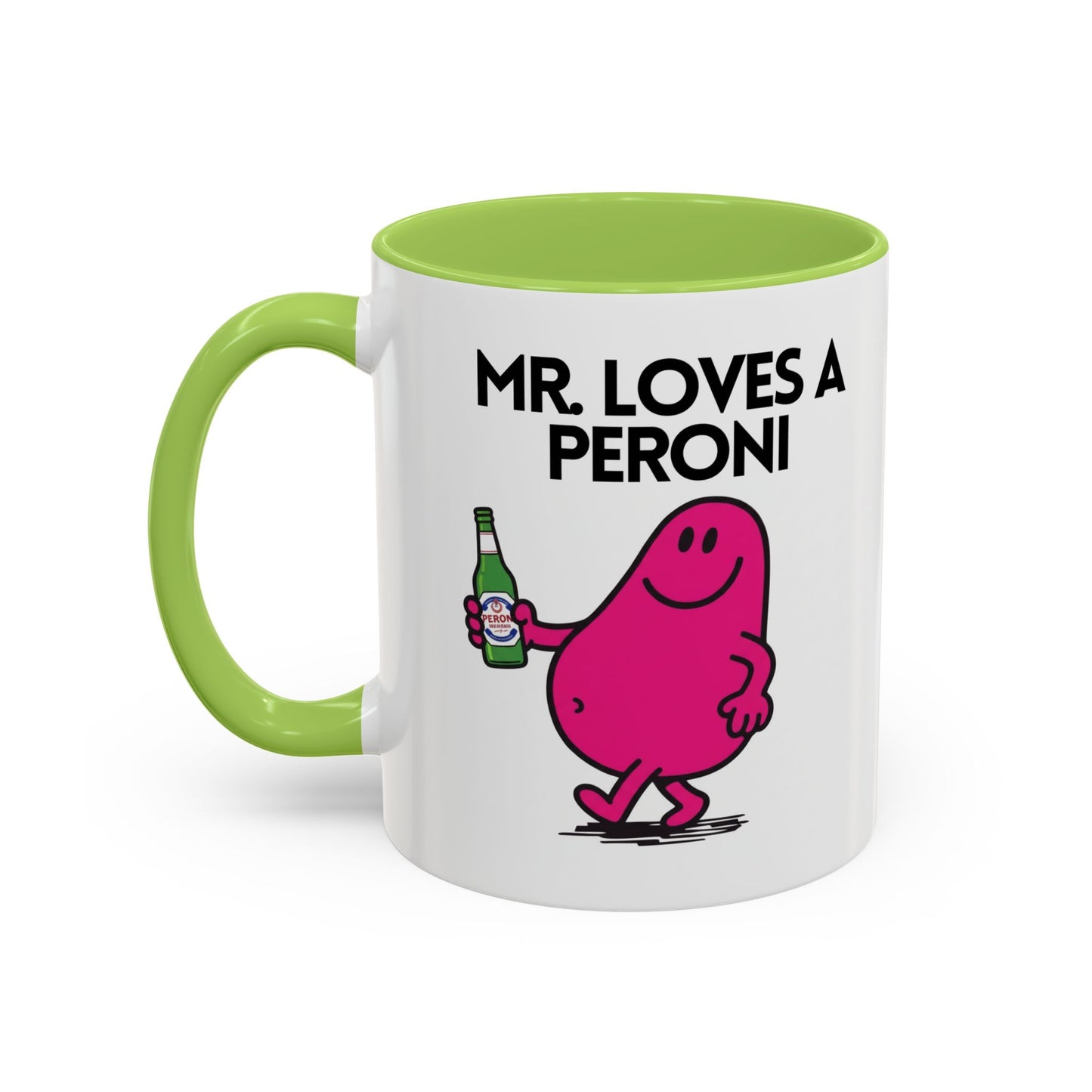 Novelty Mr Loves A Peroni' Character Mug / Coaster