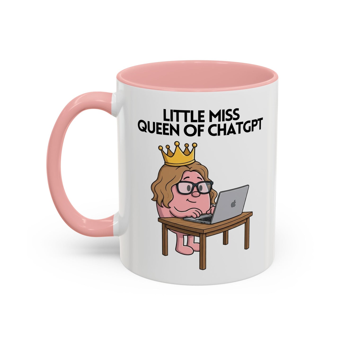 Novelty Mr or Miss 'King/Queen Of CHATGPT' Character Mug / Coaster