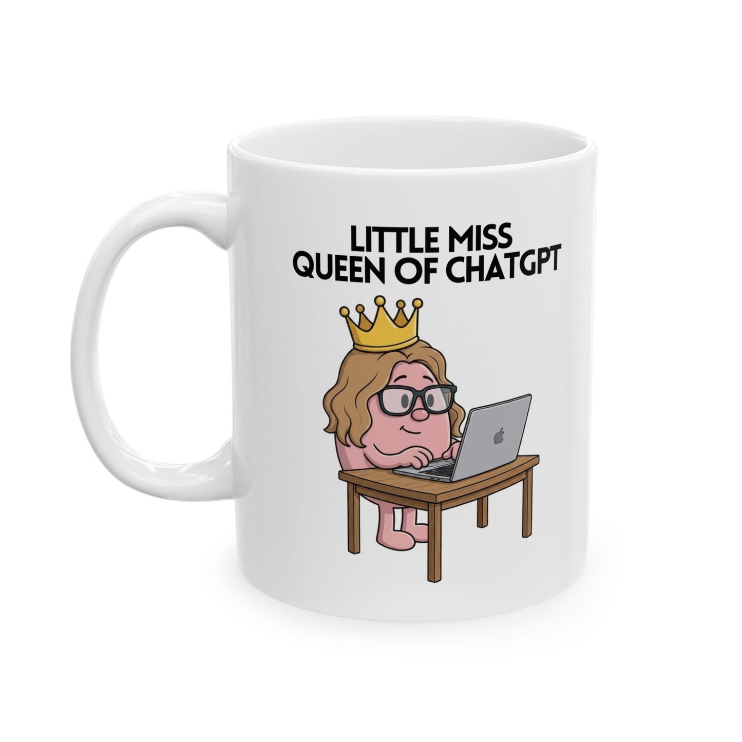 Novelty Mr or Miss 'King/Queen Of CHATGPT' Character Mug / Coaster