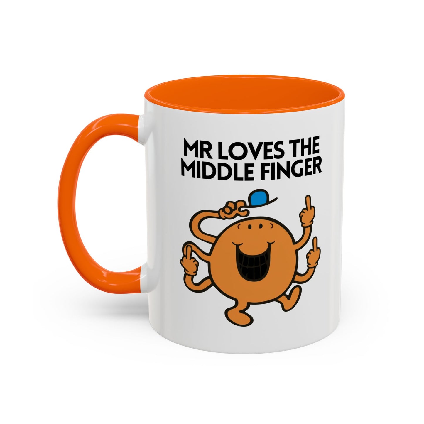 Novelty Mr Loves The Middle Finger' Character Mug / Coaster