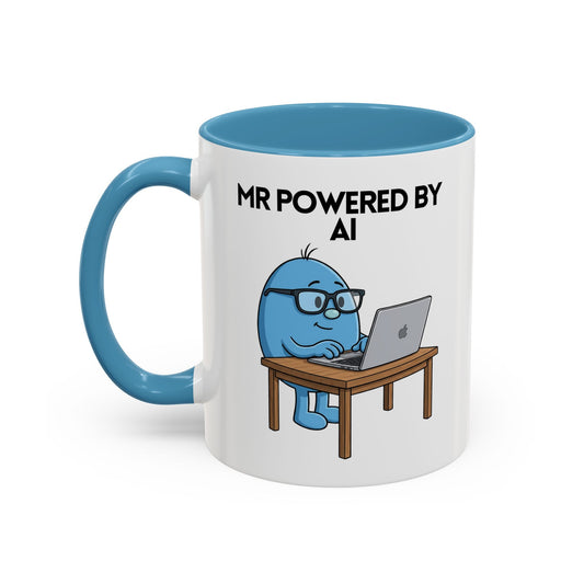 Novelty Mr or Miss Powered By AI' Character Mug 11oz