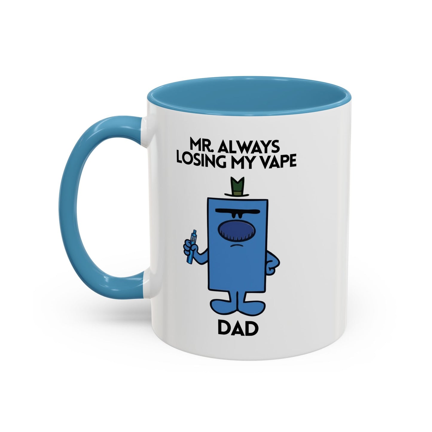Personalised Novelty Mr. Always Losing My Vape Character Mug 11oz