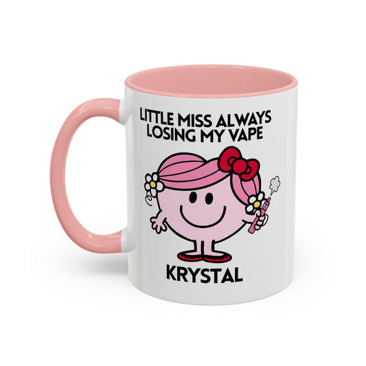 Personalised Novelty Little Miss. Always Losing My Vape Character Mug 11oz