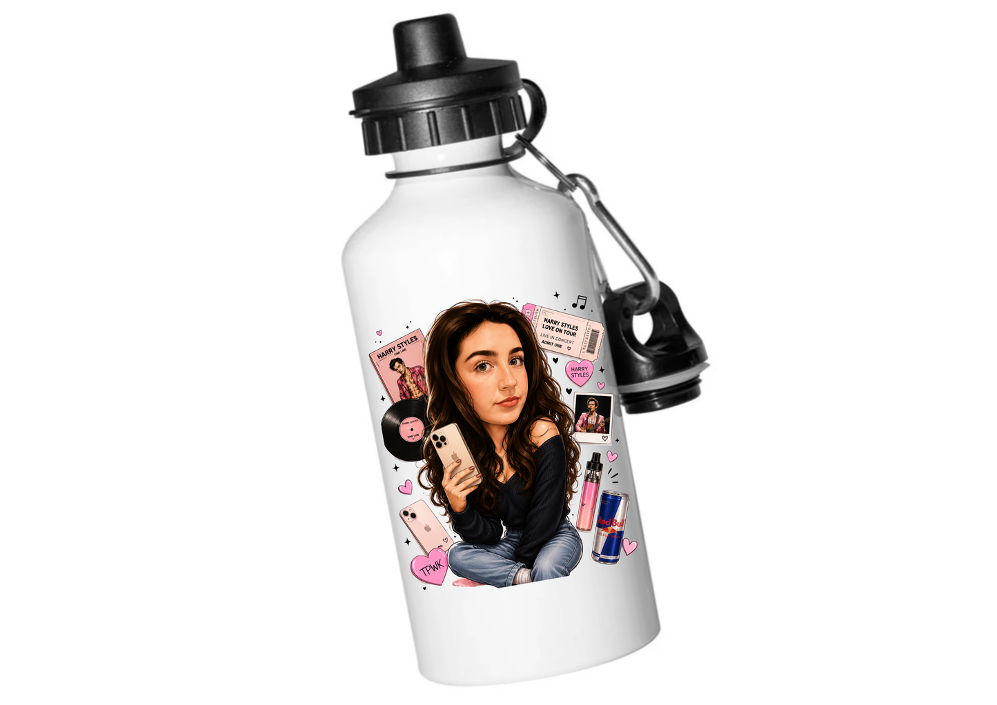 Personalised Fun Cartoon Unique Interests Sports Bottle 500ml / Mug / Coaster