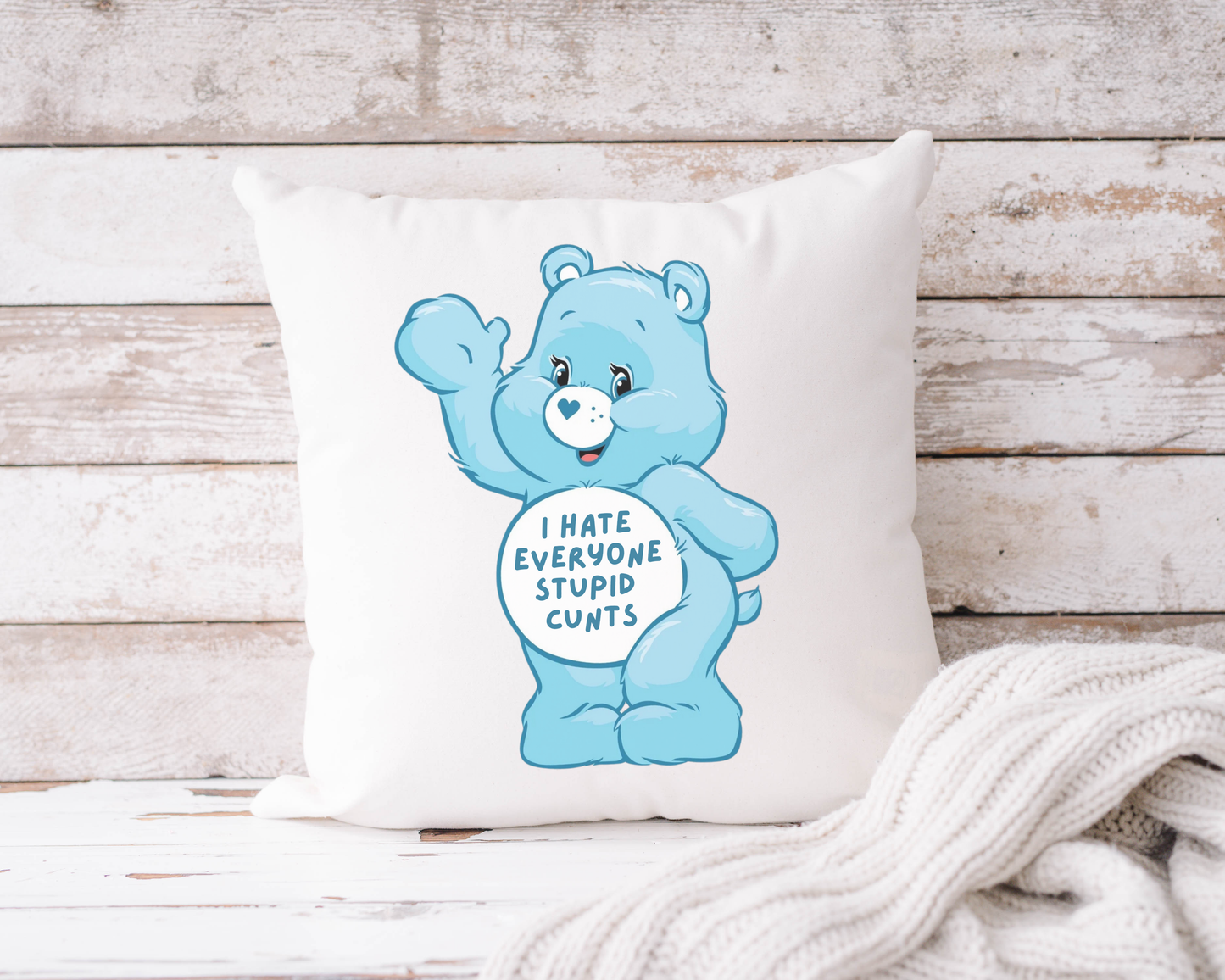 Swear Bears Novelty Humour Cushion Cover - 7 Colours