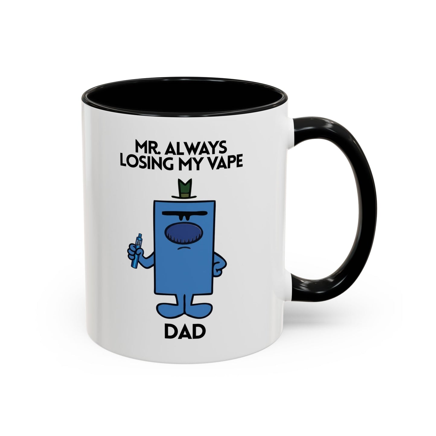Personalised Novelty Mr. Always Losing My Vape Character Mug 11oz