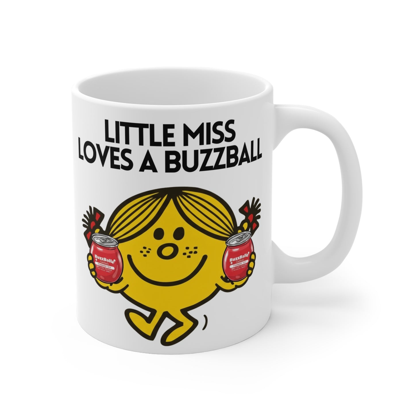 Novelty Little Miss ' Loves A Buzzball' Character Mug 11oz