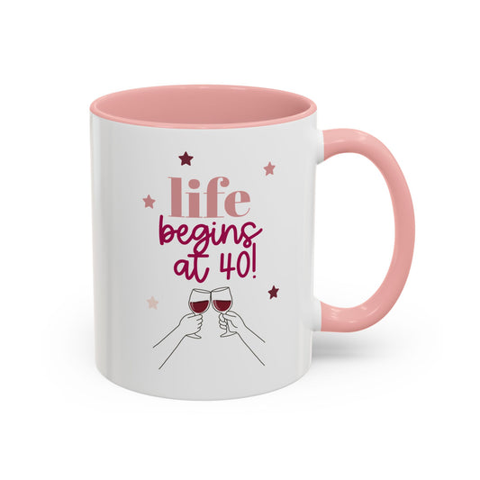 'Life Begins at 40!' Birthday Thoughtful Gift Mug / Coaster