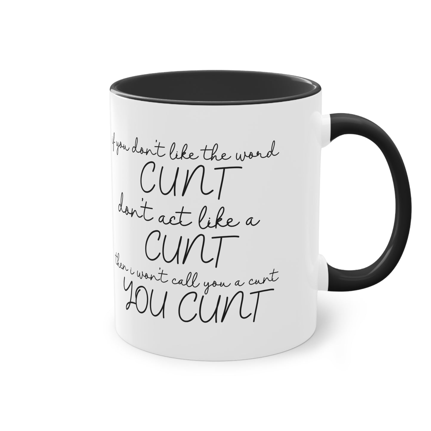 If you dont like the word C**t, Dont act like a C**T Novelty Mug - Style 2