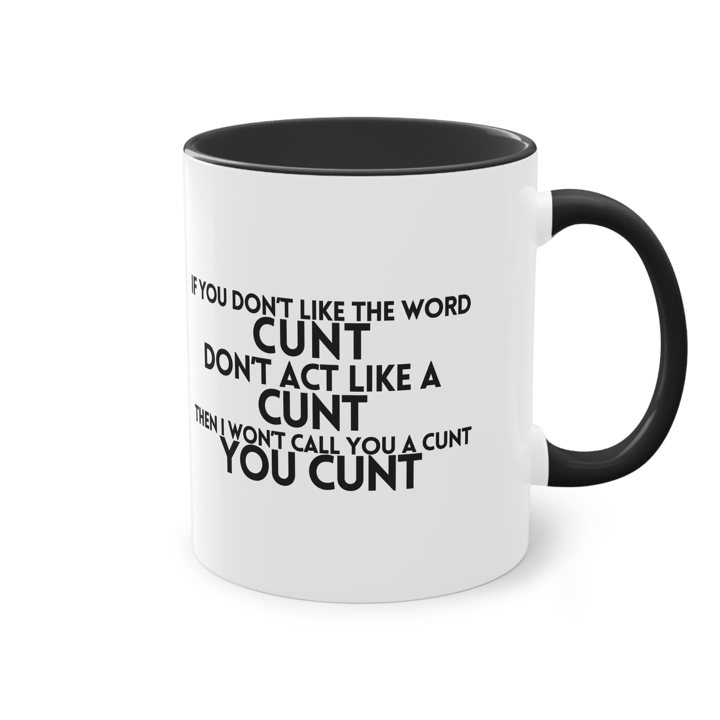 If you dont like the word C**t, Dont act like a C**T Novelty Mug - Style 5