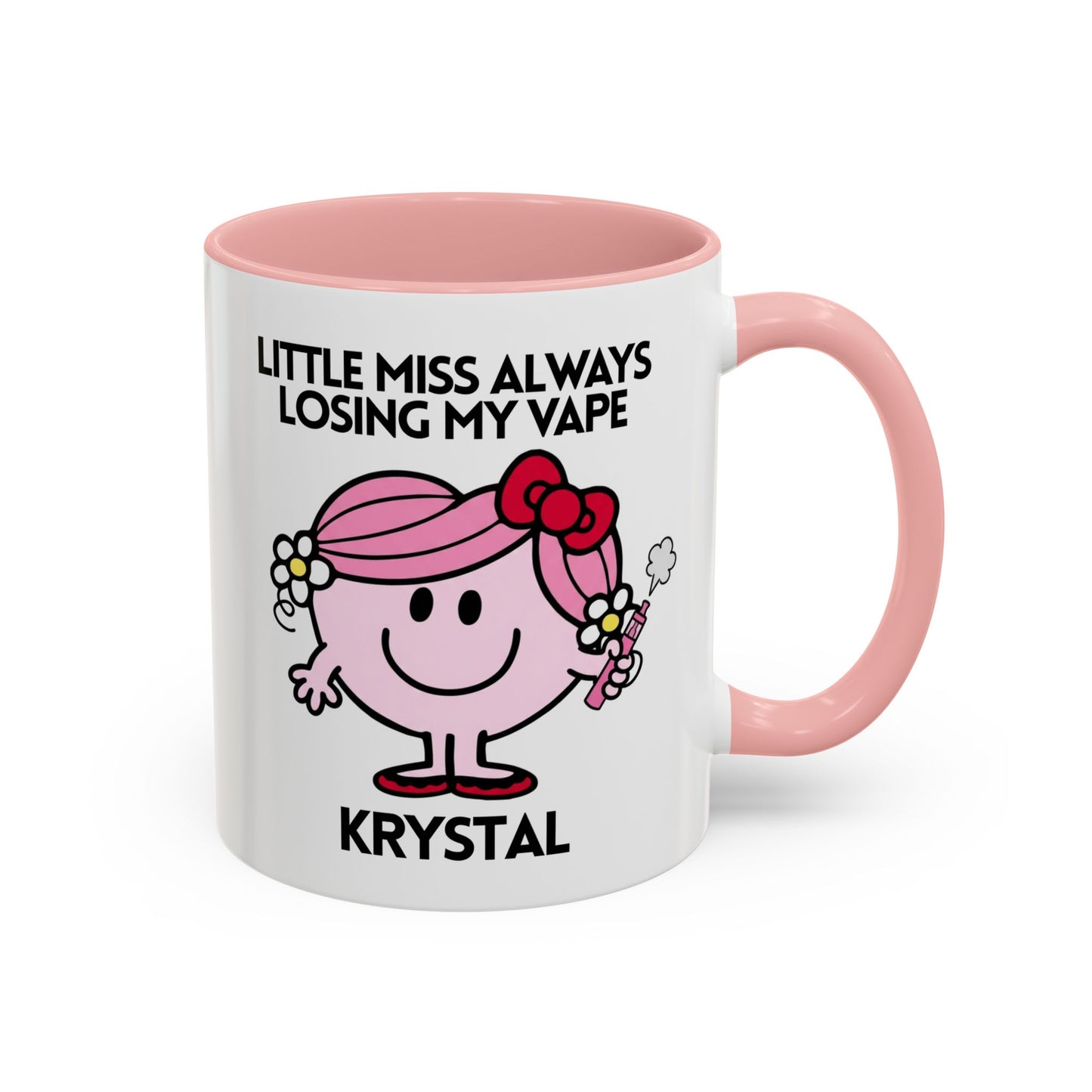 Personalised Novelty Little Miss. Always Losing My Vape Character Mug 11oz