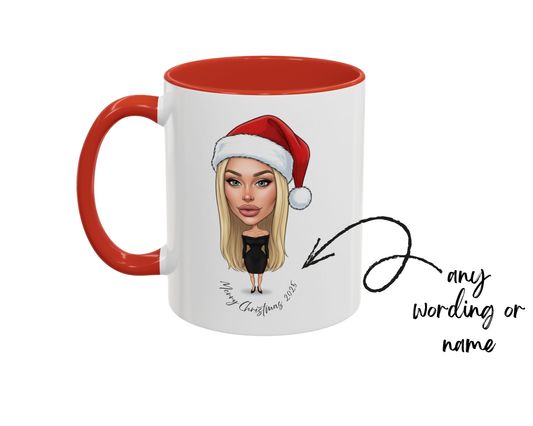 Personalised Christmas Cartoon Novelty Sports Bottle 500ml / Mug / Coaster