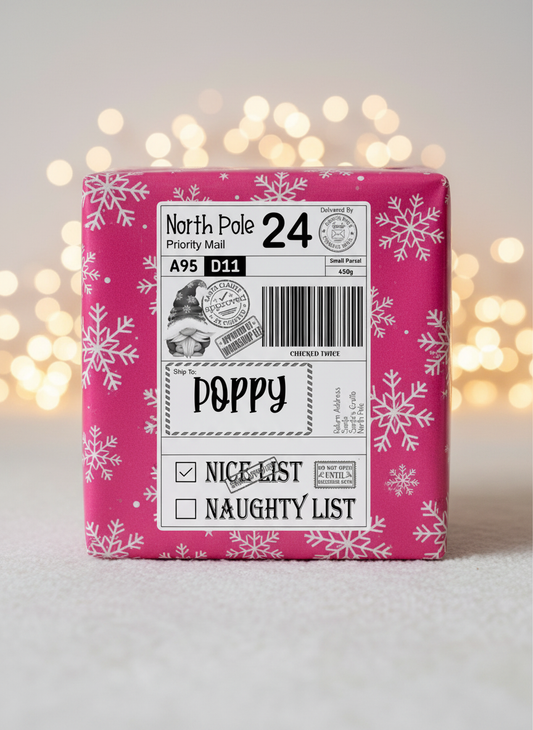 20x Personalised Christmas Gift Label Sticker A6
