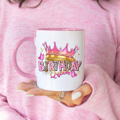 Pink Birthday Queen Mug