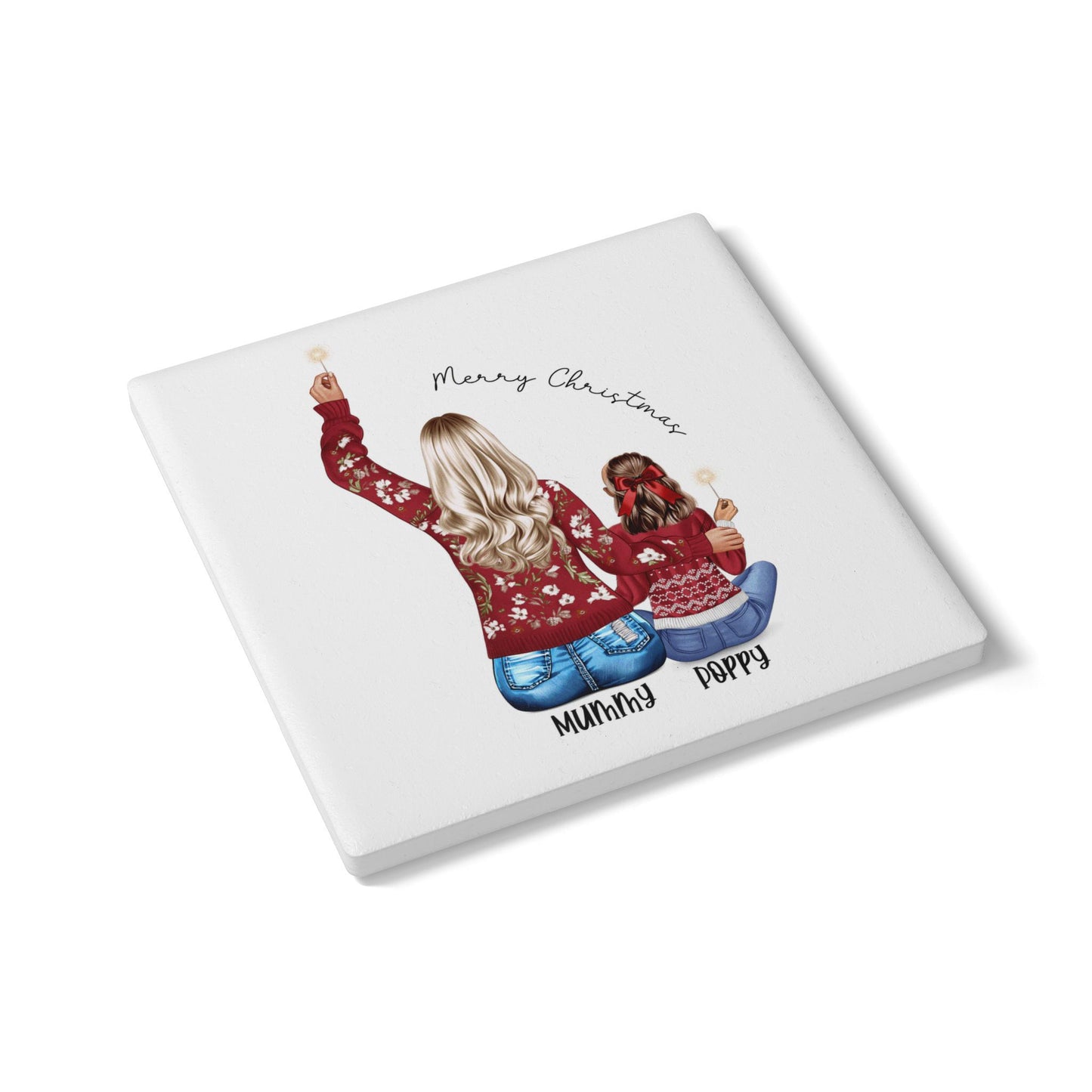Personalised Besties / Frind / Colleage / Sister / Mum Christmas Coaster