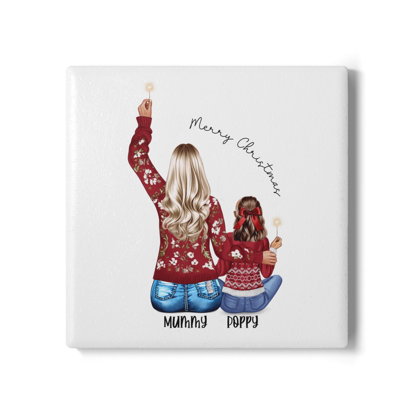 Personalised Besties / Frind / Colleage / Sister / Mum Christmas Coaster